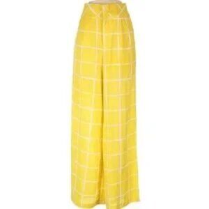 NWT | Anthropology Moon River Yellow & White Wide Leg Pants Size XS/S